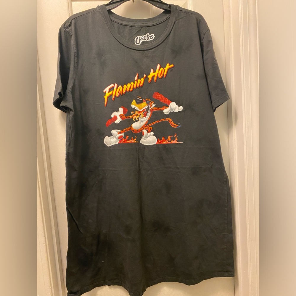 Cheetos Flamin' Hot Graphic T-Shirt Tie Dye Dress